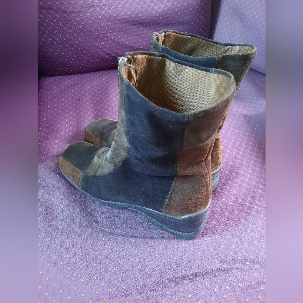 Aquatalia ~ Suede Patchwork Weatherproof Boots - image 2